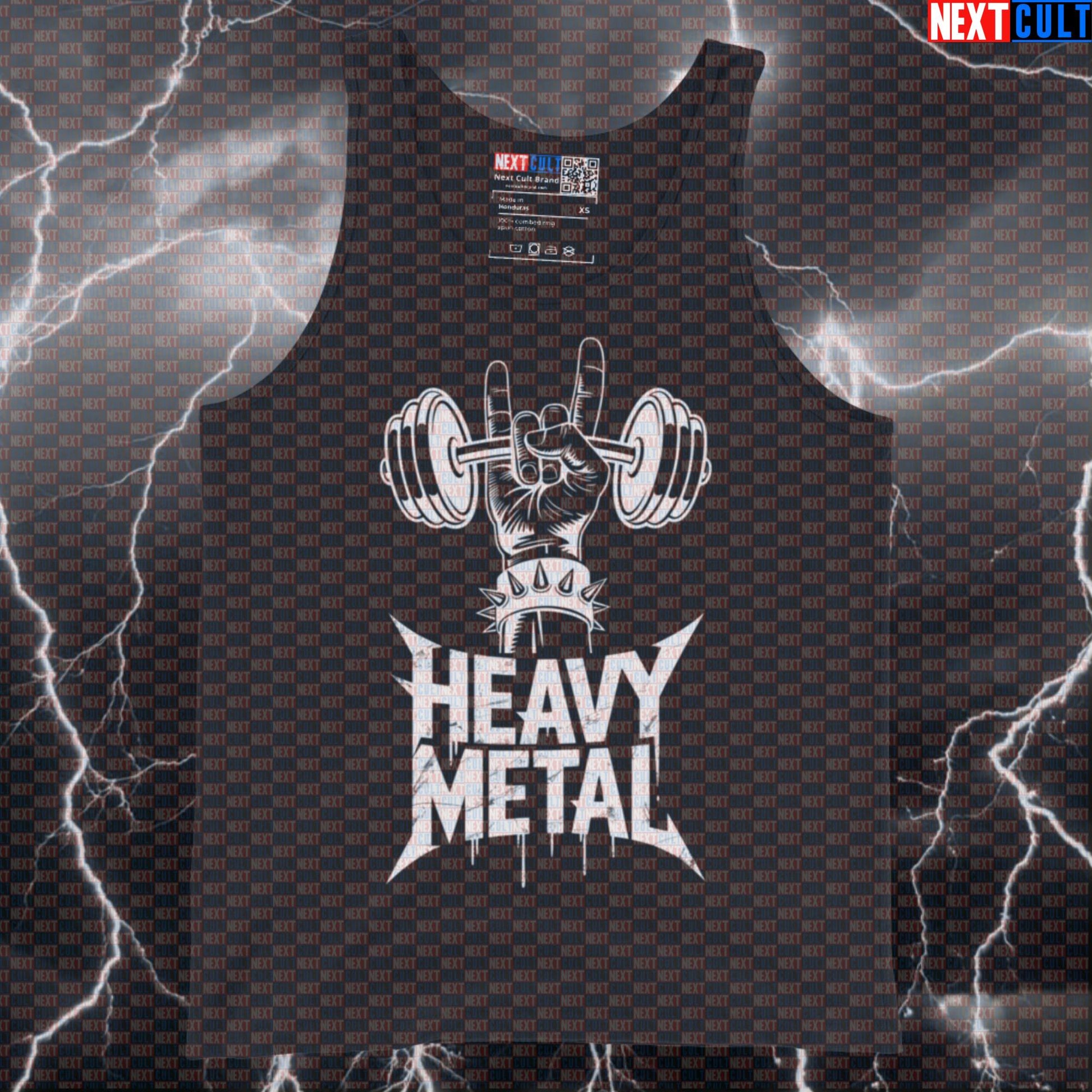 Heavy Metal Gym Tank Top - Funny Rock On Workout Vest Muscle Shirt For Lifters & Gymbros Tank Tops Next Cult Brand