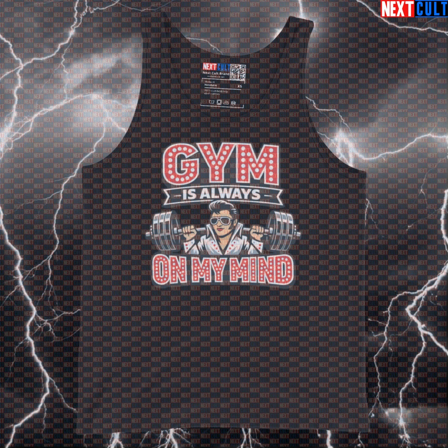 Gym Is Always On My Mind Funny Workout Tank Top | Elvis Presley Bodybuilding Muscle Shirt Tank Tops Bodybuilding Elvis Presley Fitness Gym Rock Music Workout Next Cult Brand