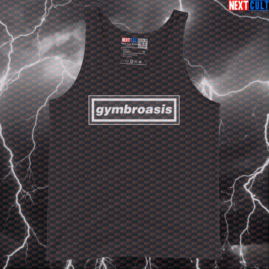 Gymbroasis Funny Workout Tank Top | Bodybuilding & Bros Muscle Shirt Tank Tops Bodybuilding Fitness Gym Oasis Rock Music Workout Next Cult Brand