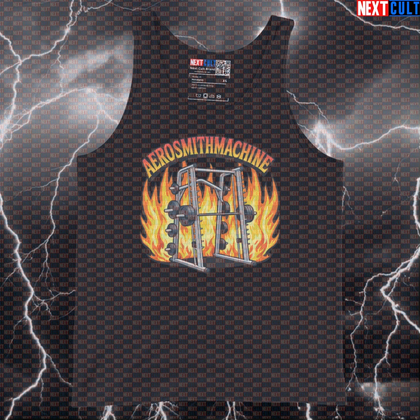 Funny Smith Machine Gym Tank Top - Rock Music Workout Vest Muscle Shirt Meme For Lifters Tank Tops Aerosmith Bodybuilding Fitness Gym Rock Music Workout Next Cult Brand