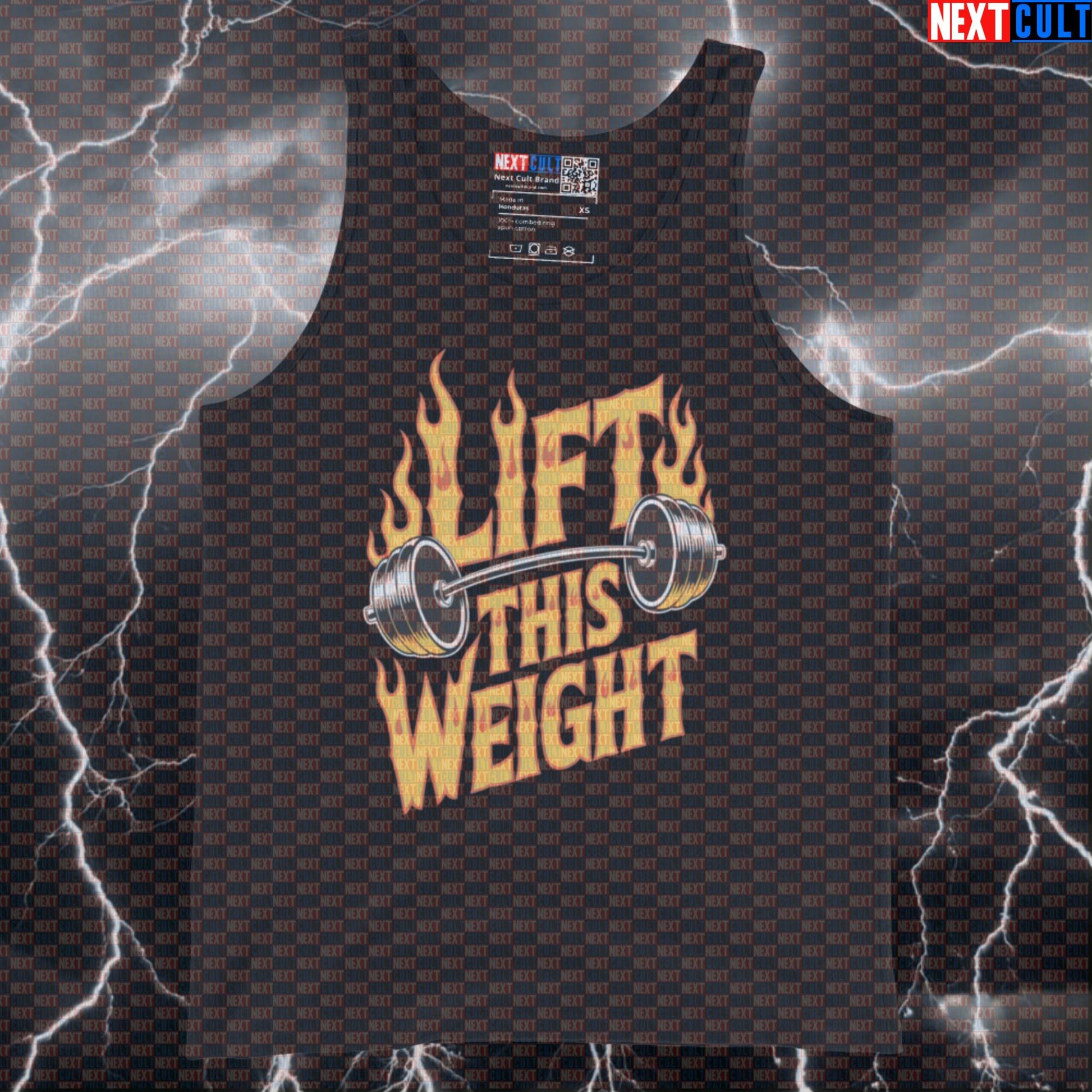 Lift This Weight Funny Gym Tank Top - Classic Rock Parody Vest Muscle Shirt For Athletes Tank Tops Aerosmith Bodybuilding Fitness Gym Powerlifting Rock Music Workout Next Cult Brand