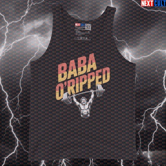 Baba O'Ripped Funny Gym Tank Top - Rock Music Meme Vest Muscle Shirt For Athletes Tank Tops Bodybuilding Fitness Gym Rock Music The Who Workout Next Cult Brand
