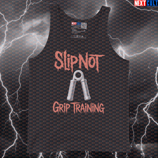 Slip Not Grip Training Funny Gym Tank Top - Heavy Metal Workout Vest Muscle Shirt Tank Tops Bodybuilding Fitness Gym Rock Music Slipknot Workout Next Cult Brand