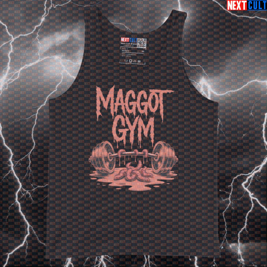 Maggot Gym Funny Tank Top - Heavy Metal Vest Muscle Shirt For Lifters Tank Tops Bodybuilding Fitness Gym Powerlifting Rock Music Slipknot Workout Next Cult Brand