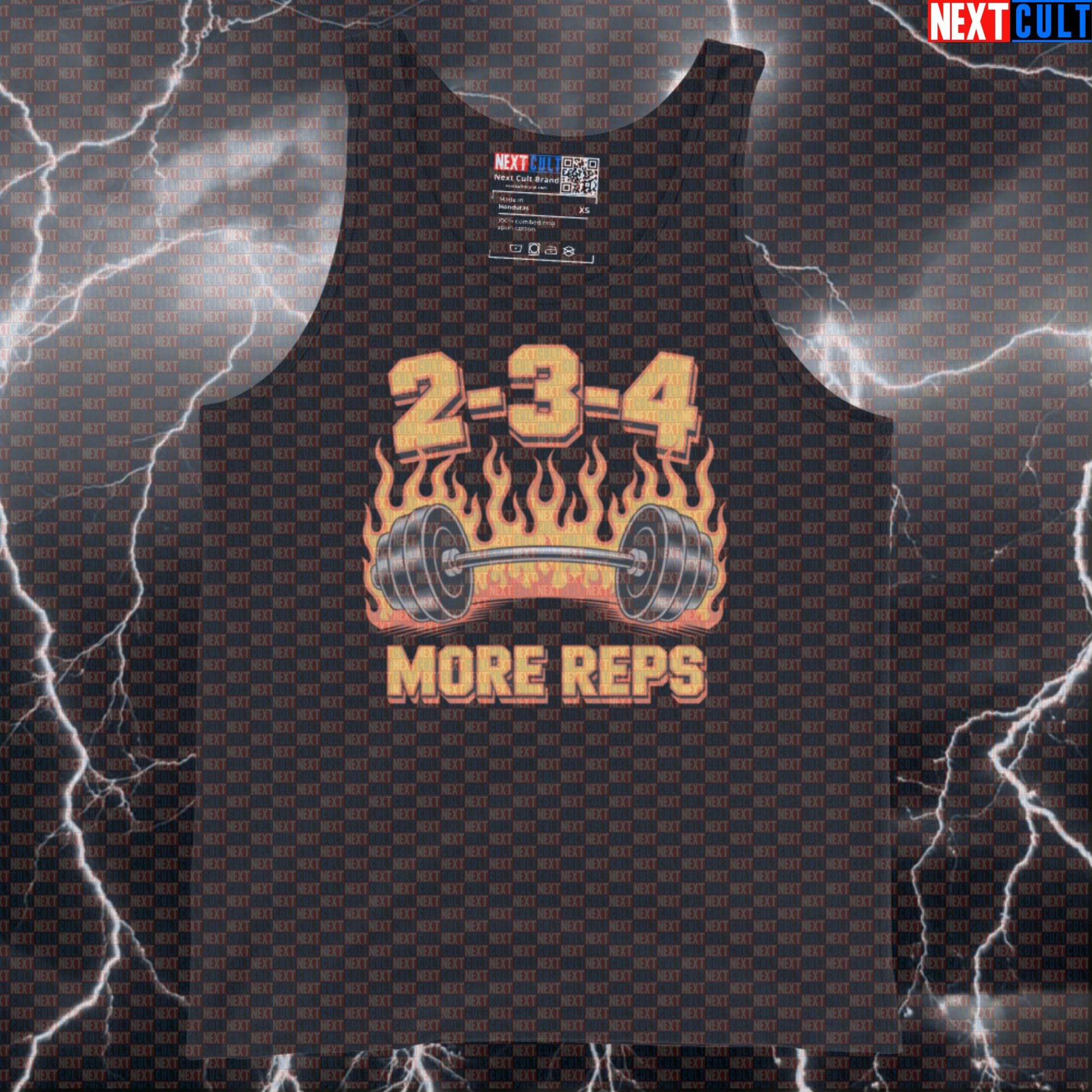 2-3-4 More Reps Rammstein Funny Gym Tank Top - Heavy Metal Workout Vest Muscle Shirt Tank Tops Bodybuilding Fitness Gym Rammstein Rock Music Workout Next Cult Brand