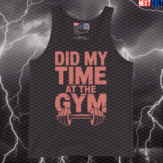 Did My Time At The Gym Funny Gym Tank Top - Korn Metal Music Vest Muscle Shirt Tank Tops Bodybuilding Fitness Gym Korn Powerlifting Rock Music Workout Next Cult Brand