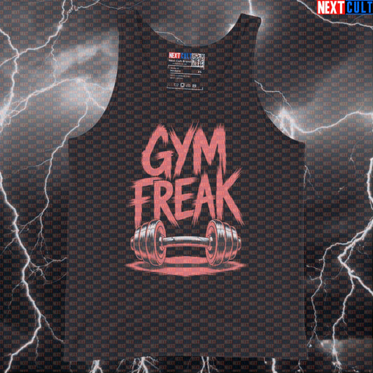 Funny Gym Freak Tank Top - Korn Metal Workout Vest Muscle Shirt For Lifters Tank Tops Bodybuilding Fitness Gym Korn Powerlifting Rock Music Workout Next Cult Brand