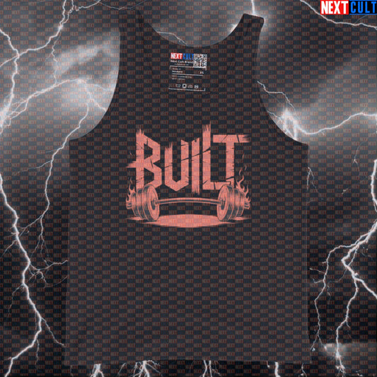 Built for the Gym Funny Korn Gym Tank Top - Heavy Metal Muscle Shirt Vest for Powerlifting Tank Tops Bodybuilding Fitness Gym Korn Powerlifting Rock Music Workout Next Cult Brand