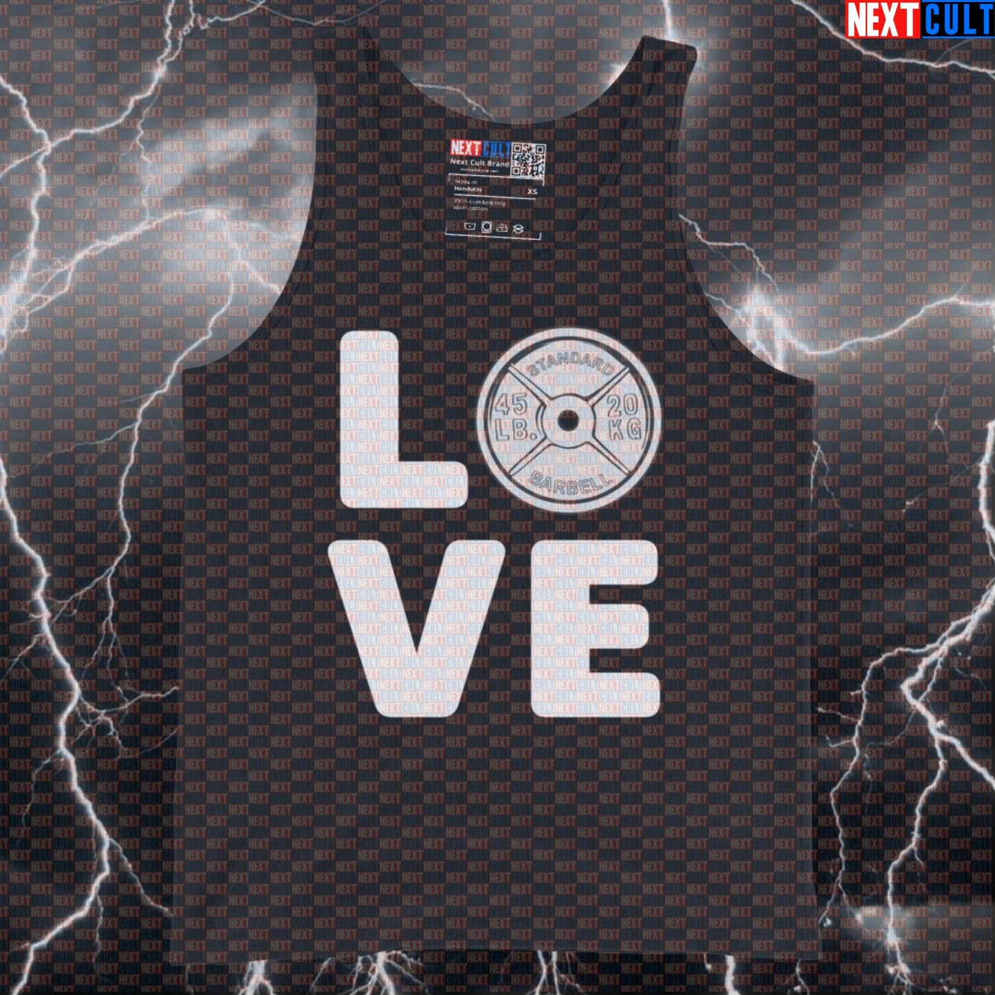 I Love Gym Valentine's Day Funny Gym Tank Top - Gym Lover Meme Vest Muscle Shirt For Workouts Tank Tops Bodybuilding Fitness Gym Powerlifting Valentine's Day Workout Next Cult Brand