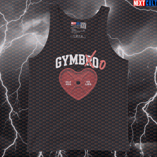 Will You Be My Gymboo Funny Gym Tank Top | Valentine's Day Romantic Workout Vest for Lifters Tank Tops Bodybuilding Fitness Gym Powerlifting Valentine's Day Workout Next Cult Brand