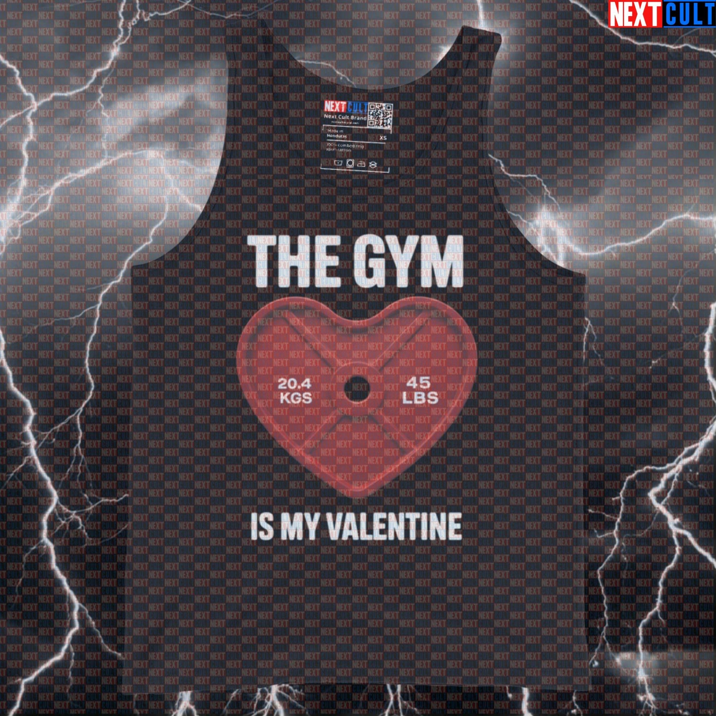 The Gym Is My Valentine Funny Gym Tank Top - Valentine's Day Gym Lover Vest Muscle Shirt Tank Tops Bodybuilding Fitness Gym Powerlifting Valentine's Day Workout Next Cult Brand