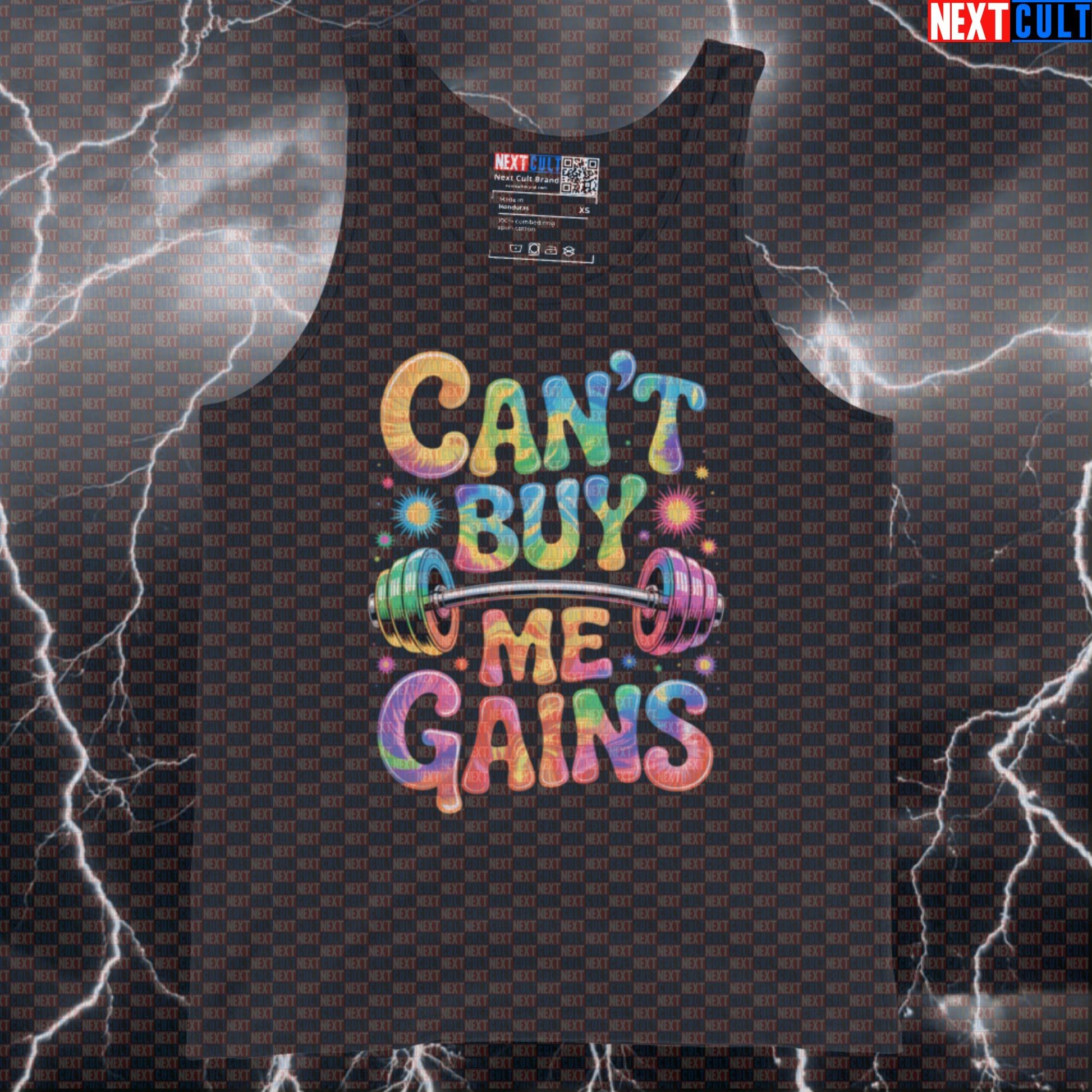 Can't Buy Me Gains Funny Gym Tank Top - Beatles Music Vest Muscle Shirt For Athletes Tank Tops Bodybuilding Fitness Gym Rock Music The Beatles Workout Next Cult Brand