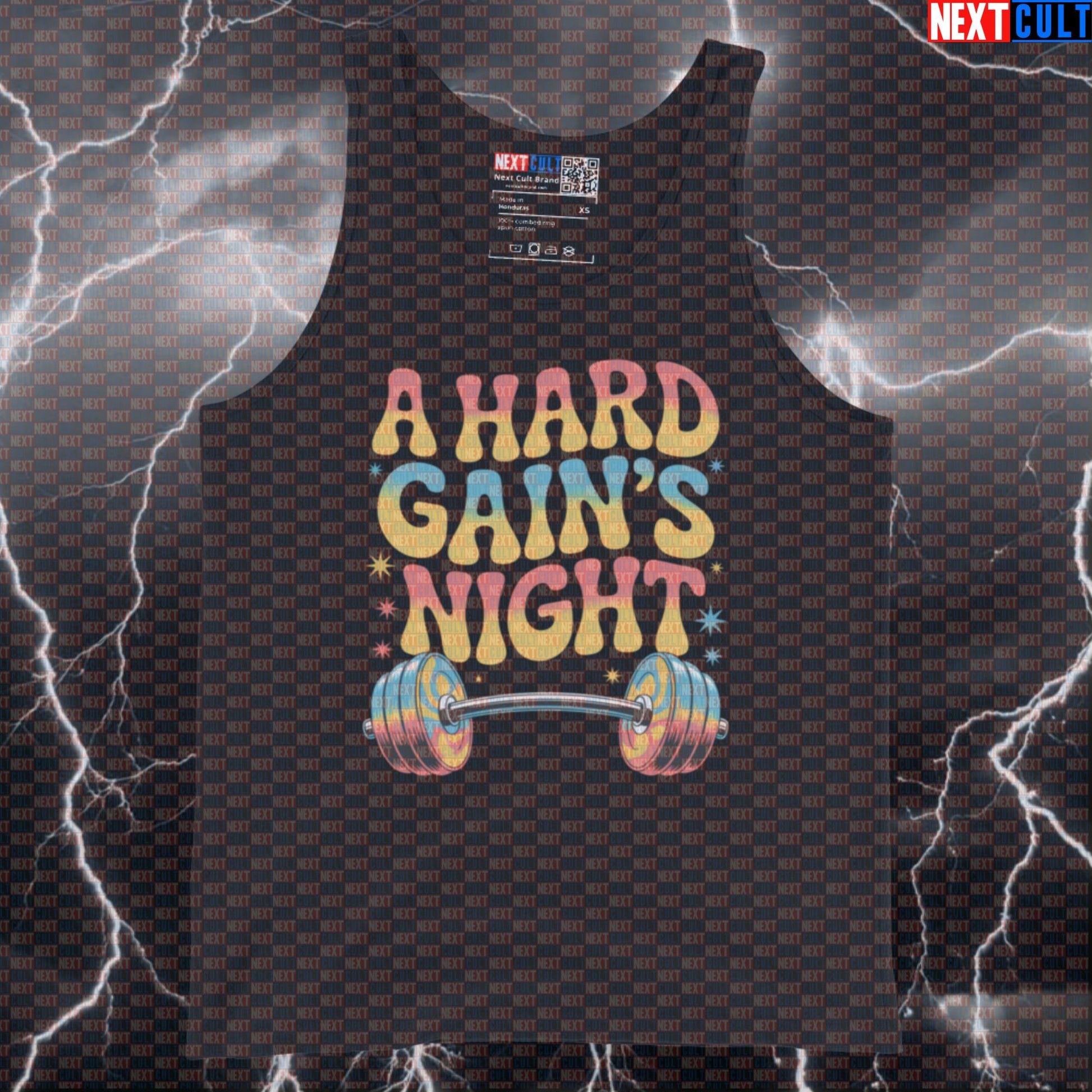 A Hard Gains Night Funny Gym Tank Top - Beatles Rock Music Meme Vest Muscle Shirt Tank Tops Bodybuilding Fitness Gym Powerlifting Rock Music The Beatles Workout Next Cult Brand