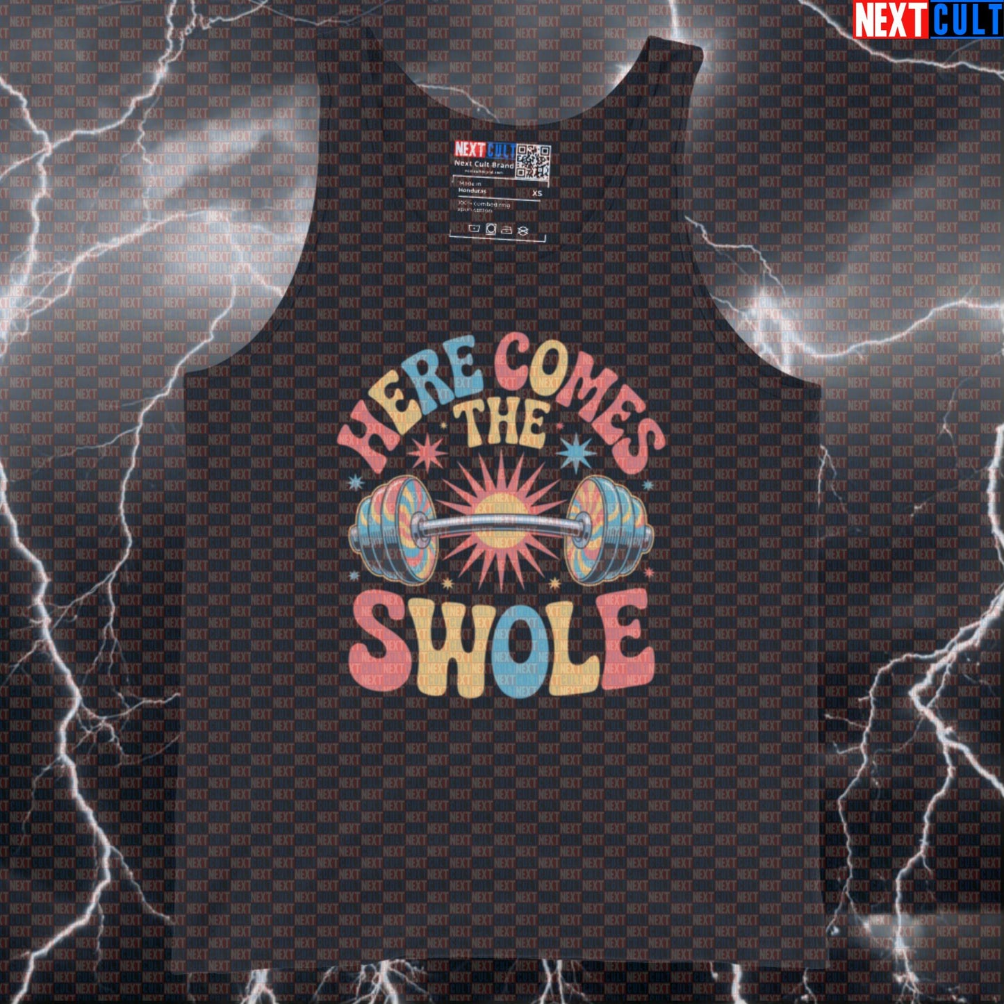 Here Comes The Swole Funny Gym Tank Top - Beatles-Inspired Workout Vest Muscle Shirt Tank Tops Bodybuilding Fitness Gym Rock Music The Beatles Workout Next Cult Brand