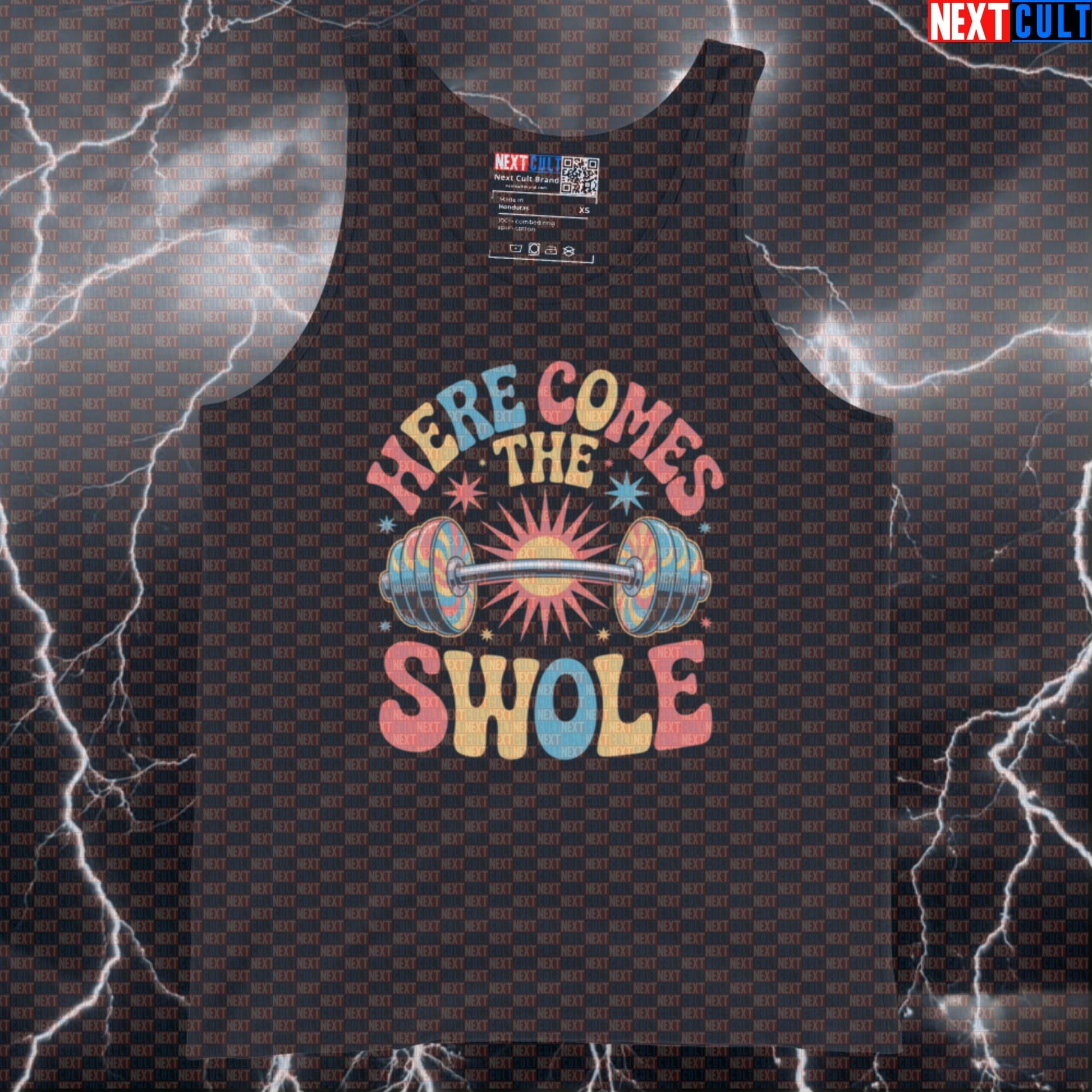 Here Comes The Swole Funny Gym Tank Top - Beatles-Inspired Workout Vest Muscle Shirt Tank Tops Bodybuilding Fitness Gym Rock Music The Beatles Workout Next Cult Brand