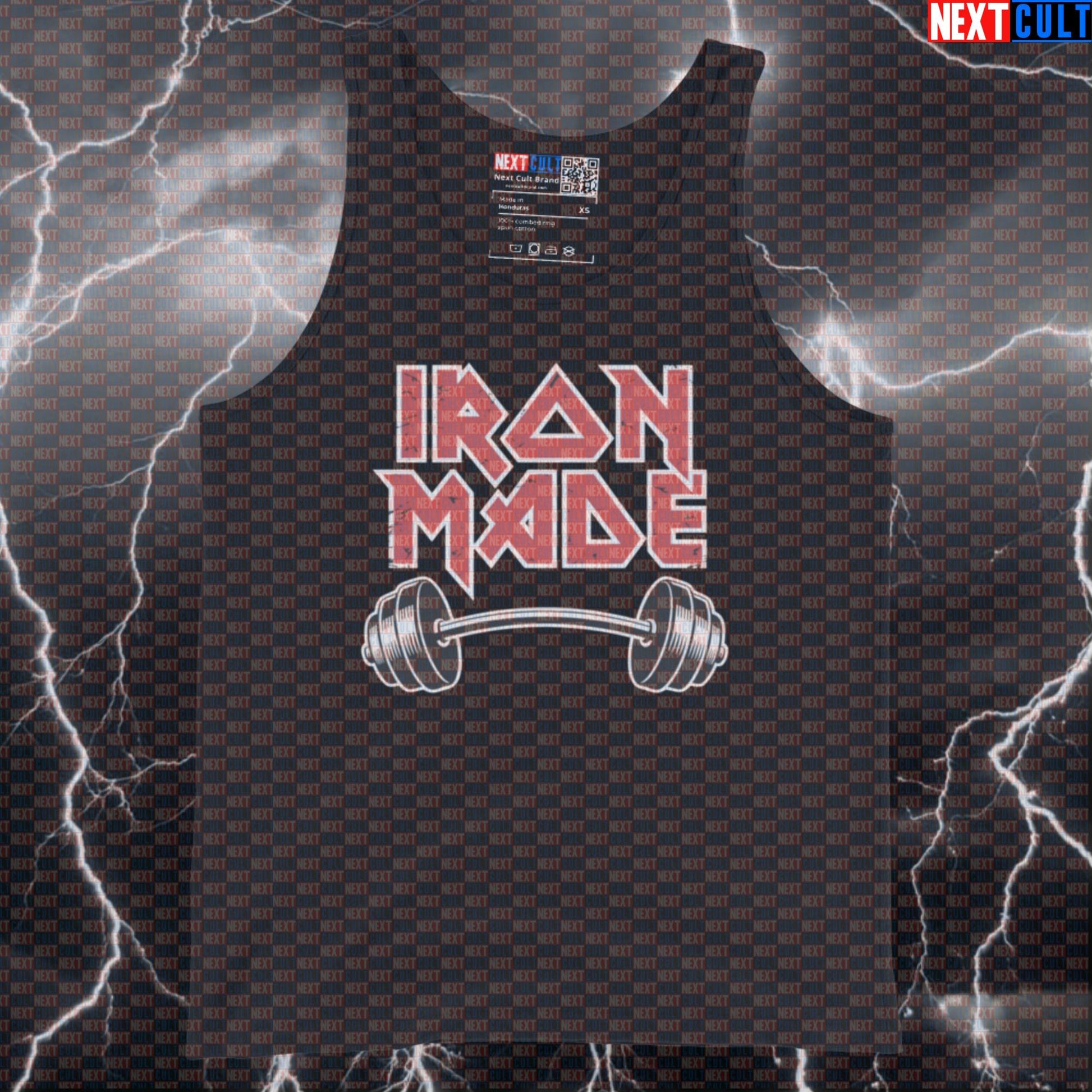 Iron Maiden Heavy Metal Gym Tank Top Athletic Vest Muscle Shirt Funny Gym Tank Top Workout Top for Lifting Gains Tank Tops Bodybuilding Fitness Gym Iron Maiden Powerlifting Rock Music Workout Next Cult Brand