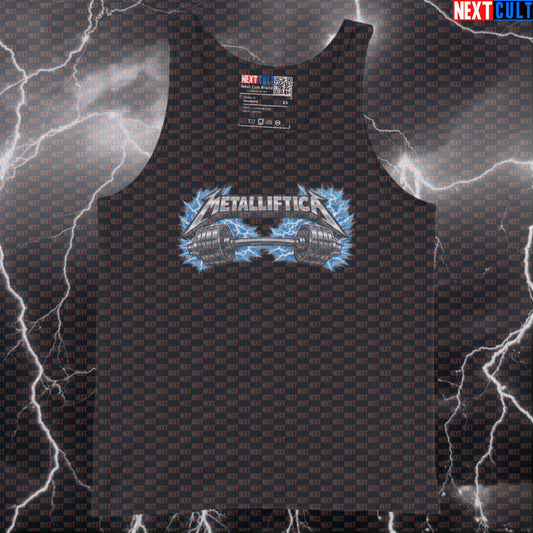 Metalliftica Metallica Heavy Metal Funny Gym Tank Top — Rock Music Muscle Shirt for Bodybuilding, Powerlifting & Fitness Lifters Tank Tops Next Cult Brand