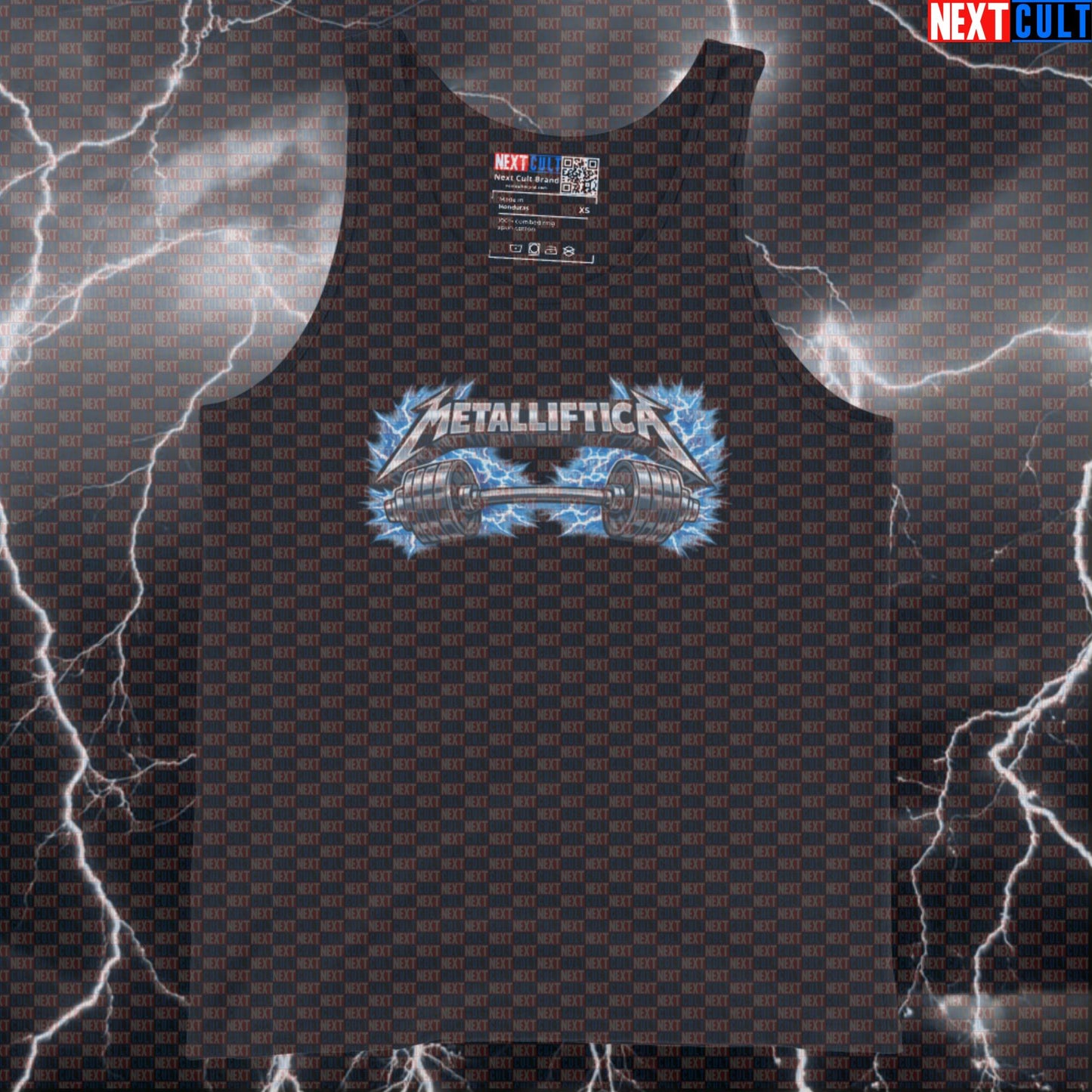Metalliftica Metallica Heavy Metal Funny Gym Tank Top — Rock Music Muscle Shirt for Bodybuilding, Powerlifting & Fitness Lifters Tank Tops Bodybuilding Fitness Gym Metallica Powerlifting Rock Music Workout Next Cult Brand