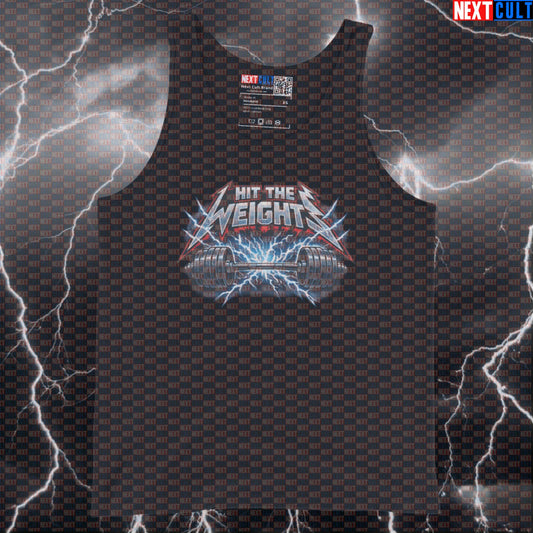 Hit The Weights Metallica Rock Music Funny Gym Tank Top — Muscle Shirt for Bodybuilding, Powerlifting & Fitness Lifters Tank Tops Next Cult Brand