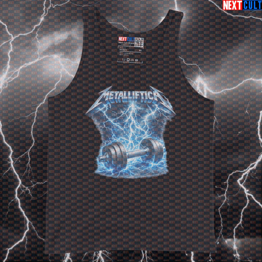 Metalliftica Funny Gym Tank Top Lifting Metal Metallica Workout Muscle Shirt Heavy Metal Fitness Meme Tank Tops Next Cult Brand