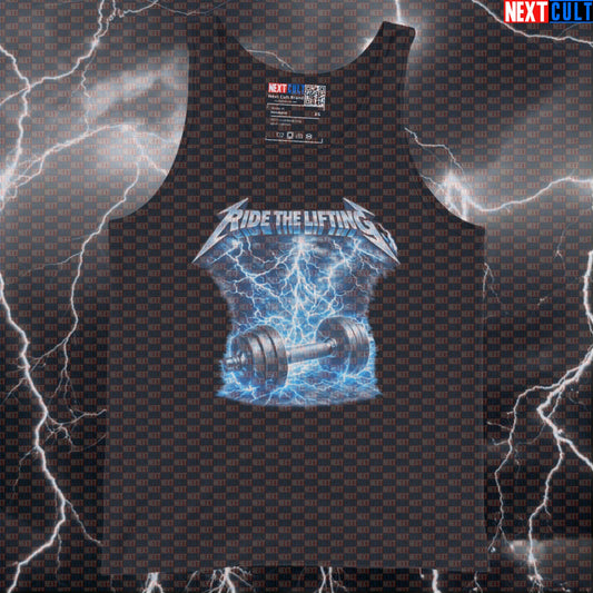 Ride The Lifting Funny Gym Tank Top Ride The Lightning Metallica Heavy Metal Workout Muscle Shirt Tank Tops Next Cult Brand