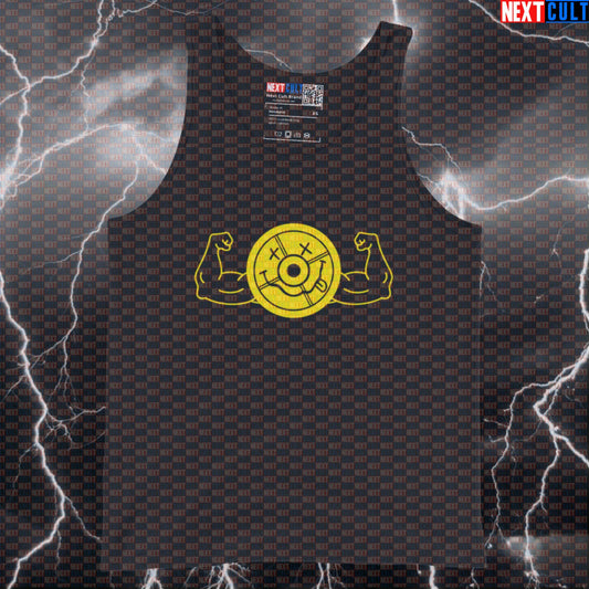 Grunge Weight Plate Funny Gym Tank Top Muscle Shirt Athletic Vest for Lifters Nirvana Fans Tank Tops Bodybuilding Fitness Gym Nirvana Powerlifting Rock Music Workout Next Cult Brand