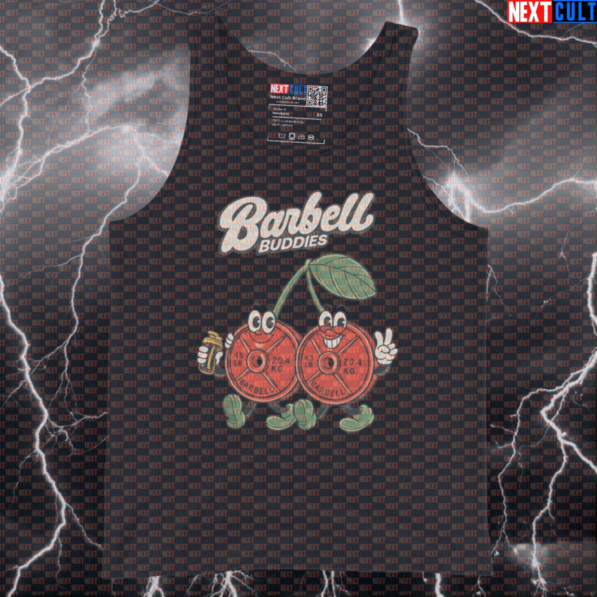 Barbell Buddies Funny Gym Tank Top for Gym Buddies and Lifting Together Bodybuilding Fast Food Fitness Gym Powerlifting Workout Next Cult Brand