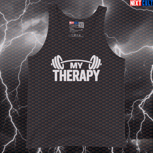 My Therapy Funny Gym Tank Top – Workout Fitness Bodybuilding Powerlifting Meme Muscle Shirt Bodybuilding Fitness Gym Powerlifting Workout Next Cult Brand