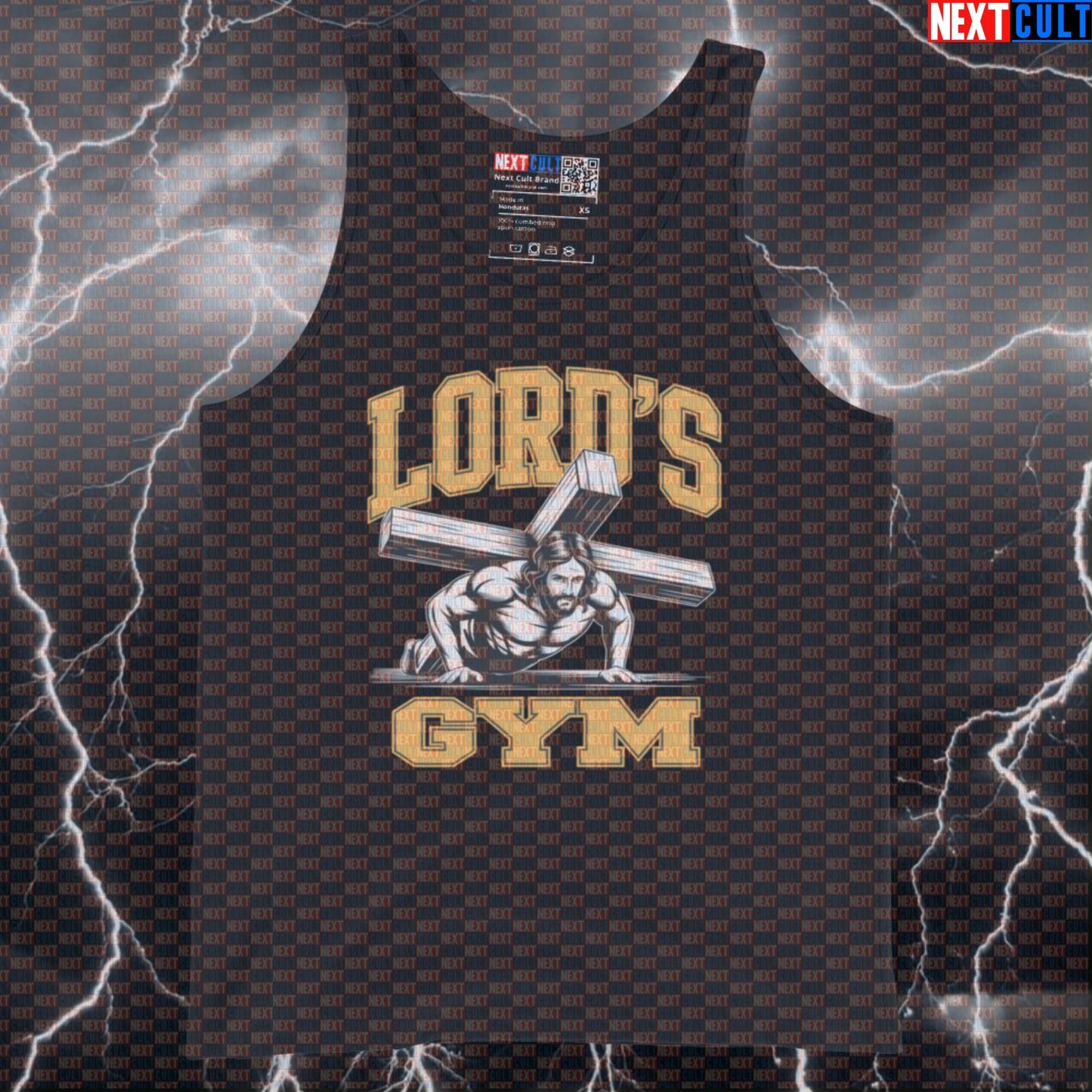 Lord’s Gym Funny Gym Tank Top Muscle Shirt Athletic Vest for Lifters Jesus Faith Workout Gymbros Fitness Gains Bodybuilding Easter Fitness Gym Jesus Workout Next Cult Brand