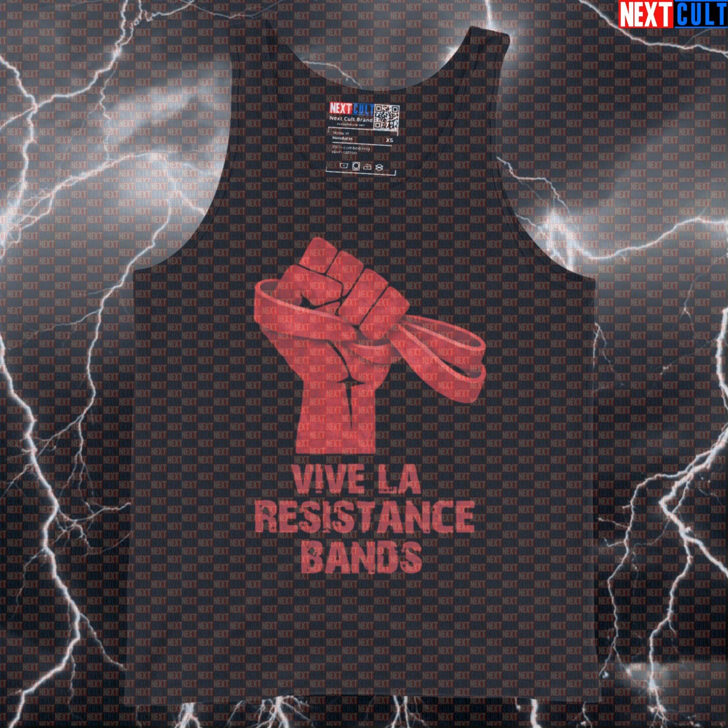Vive Le Resistance Bands Funny Gym Tank Top – Resistance Bands Warmup Rehab Mobility Fitness Revolution Workout Tank Fitness Functional Fitness Gym Workout Next Cult Brand