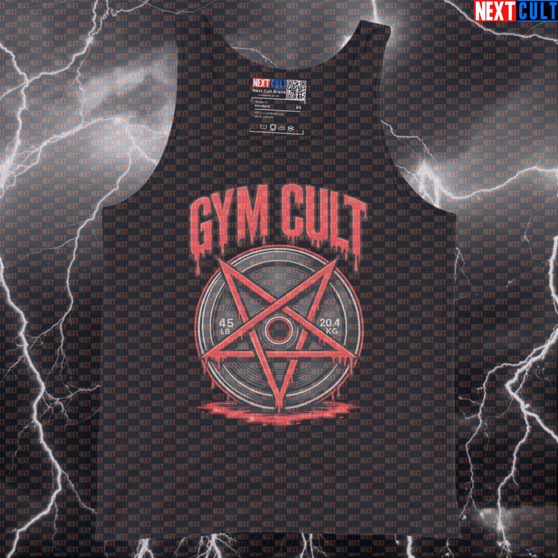 Gym Cult Funny Gym Tank Top Occult Barbell Meme – Powerlifting Bodybuilding Workout Gym Tank Top Fitness Cult Tank Tops Next Cult Brand