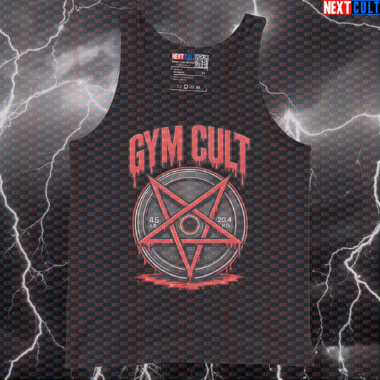 Gym Cult Funny Gym Tank Top Occult Barbell Meme – Powerlifting Bodybuilding Workout Gym Tank Top Fitness Cult Tank Tops Next Cult Brand