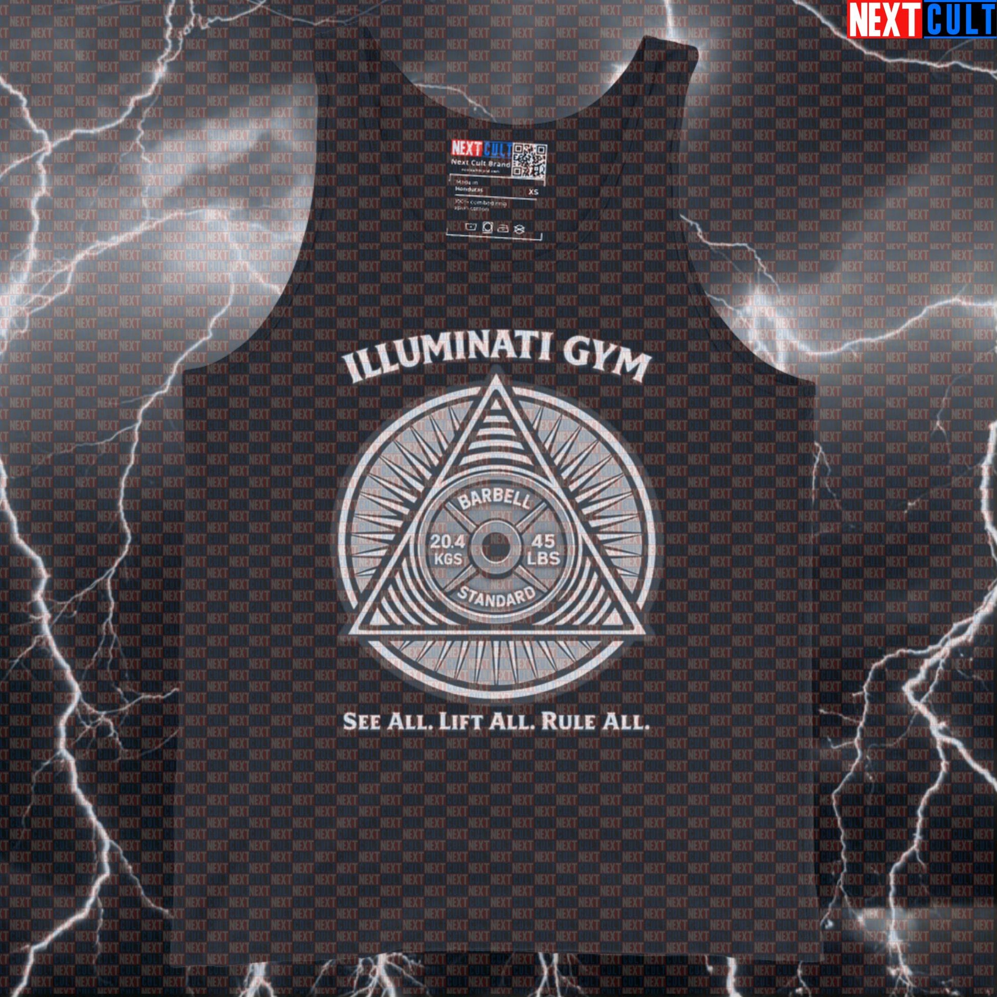 Gym Illuminati See All Lift All Rule All Funny Gym Tank Top Secret Society Meme New Gym Order Fitness Cult Tank Tops Next Cult Brand