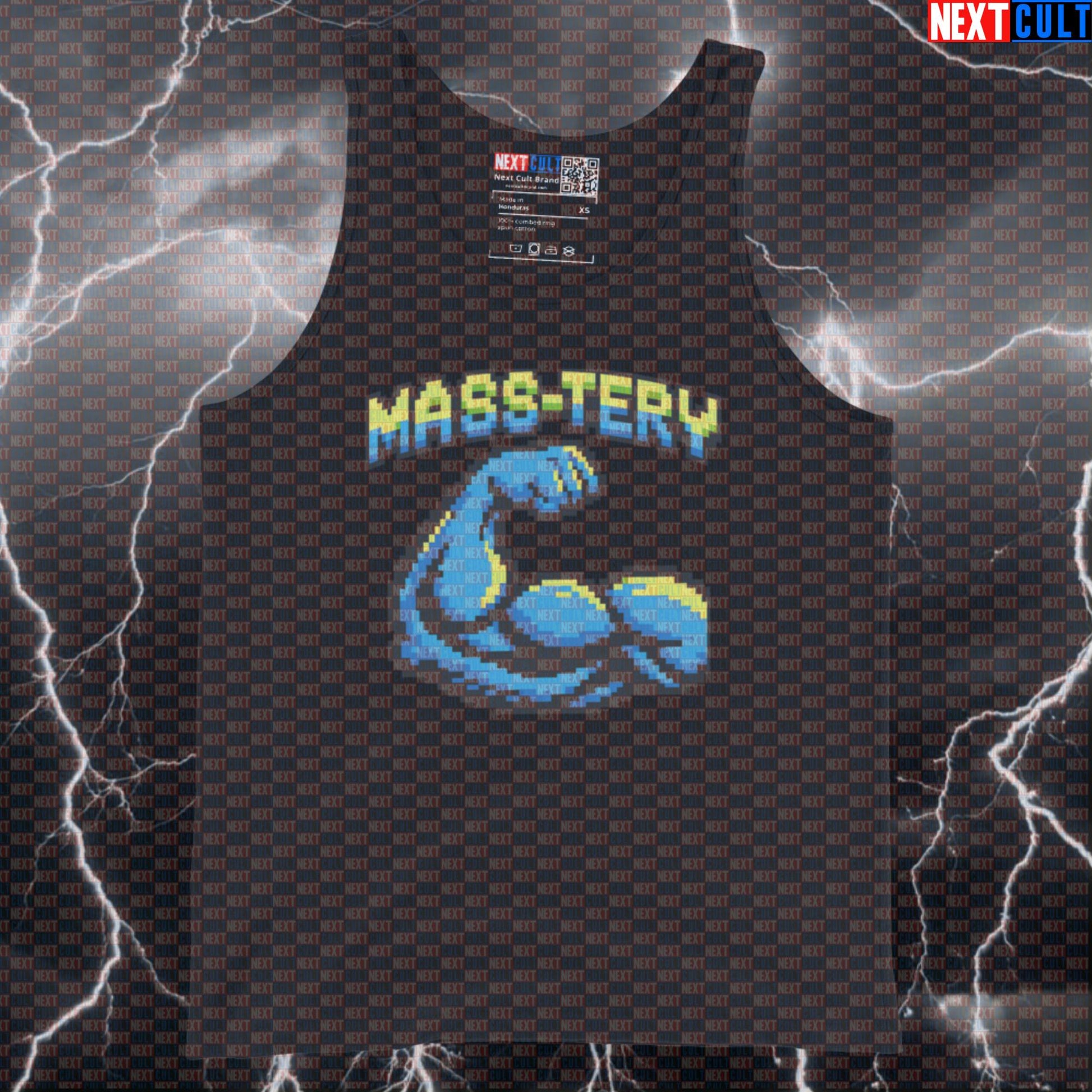 Mass-Tery Massive Gamer Funny Gym Tank Top Gym Nerd Gaming Meme Bodybuilding Powerlifting Workout Tank Top Muscle Shirt Bodybuilding Fitness Gym Video Games Workout Next Cult Brand