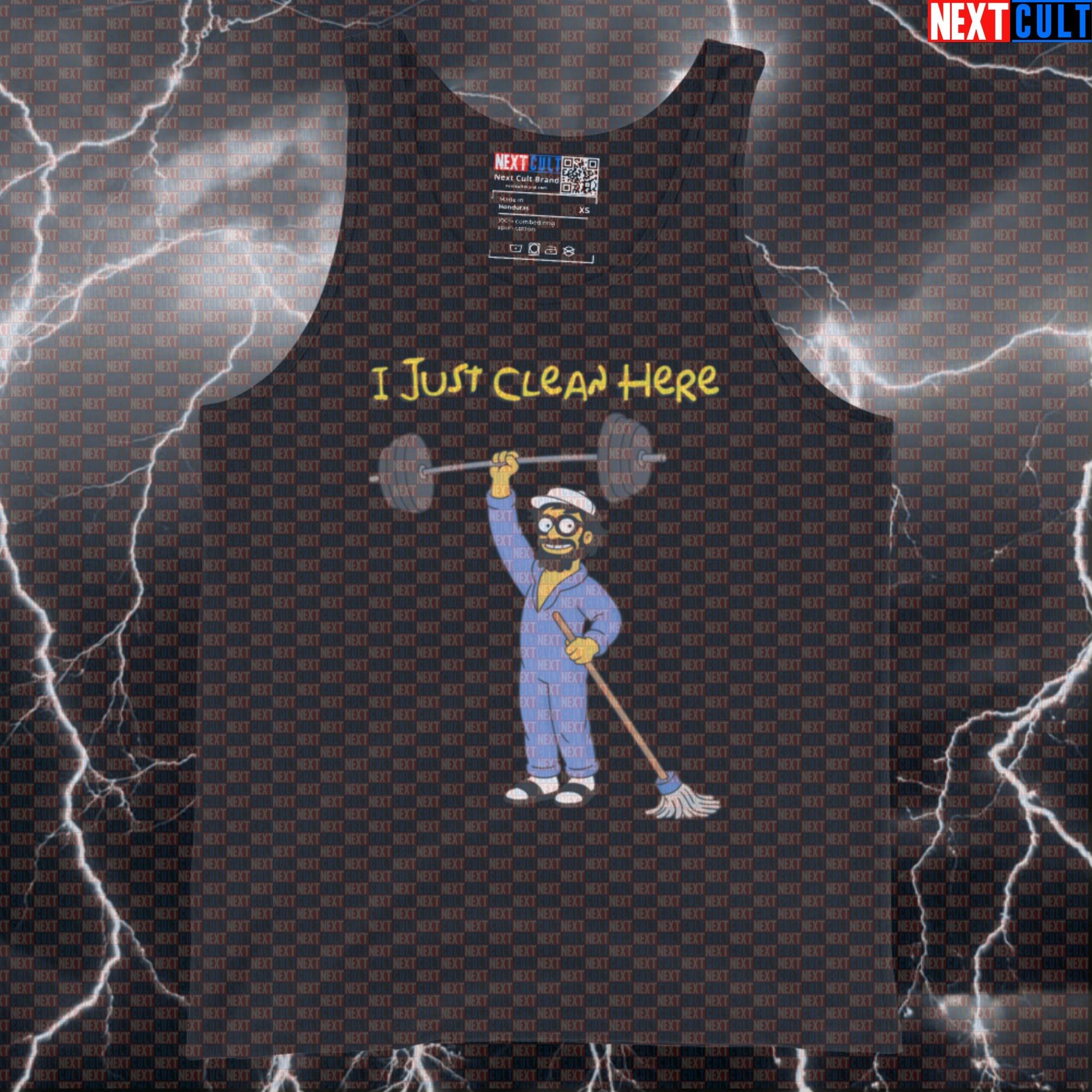 I Just Clean Here Funny Gym Tank Top Muscle Shirt Athletic Vest Anatoly Meme Workout Top Gymbro Gift Tank Tops Next Cult Brand