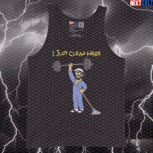 I Just Clean Here Funny Gym Tank Top Muscle Shirt Athletic Vest Anatoly Meme Workout Top Gymbro Gift Tank Tops Next Cult Brand