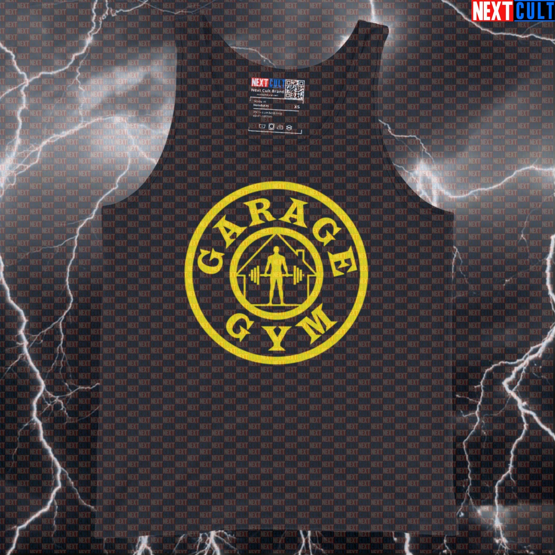 Funny Garage Gym Tank Top Muscle Shirt Athletic Vest for Lifters Garage Workout Gymbros Tank Tops Next Cult Brand