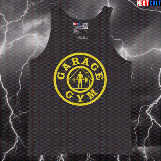 Funny Garage Gym Tank Top Muscle Shirt Athletic Vest for Lifters Garage Workout Gymbros Tank Tops Next Cult Brand