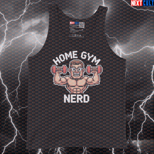 Home Gym Nerd Funny Gym Tank Top Muscle Shirt Athletic Vest for Garage Gym Lifters Workout Fans Tank Tops Next Cult Brand