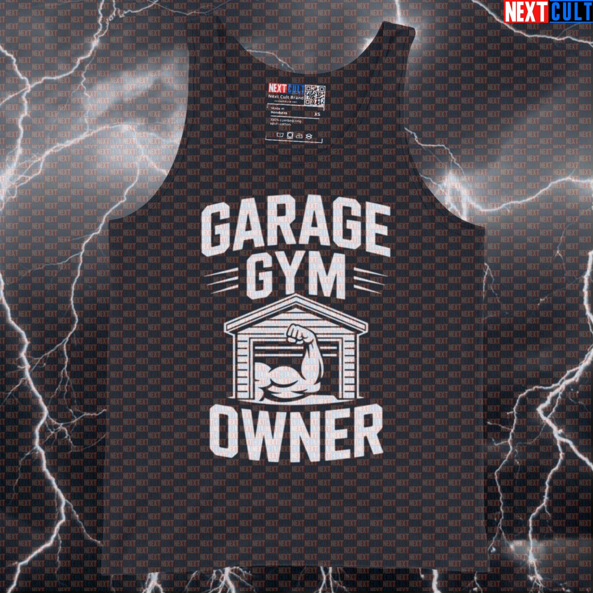 Funny Garage Gym Tank Top Muscle Shirt Athletic Vest for Home Gym Owners Lifters Gymbros Workout Fans Fitness Gym Home Gym Workout Next Cult Brand