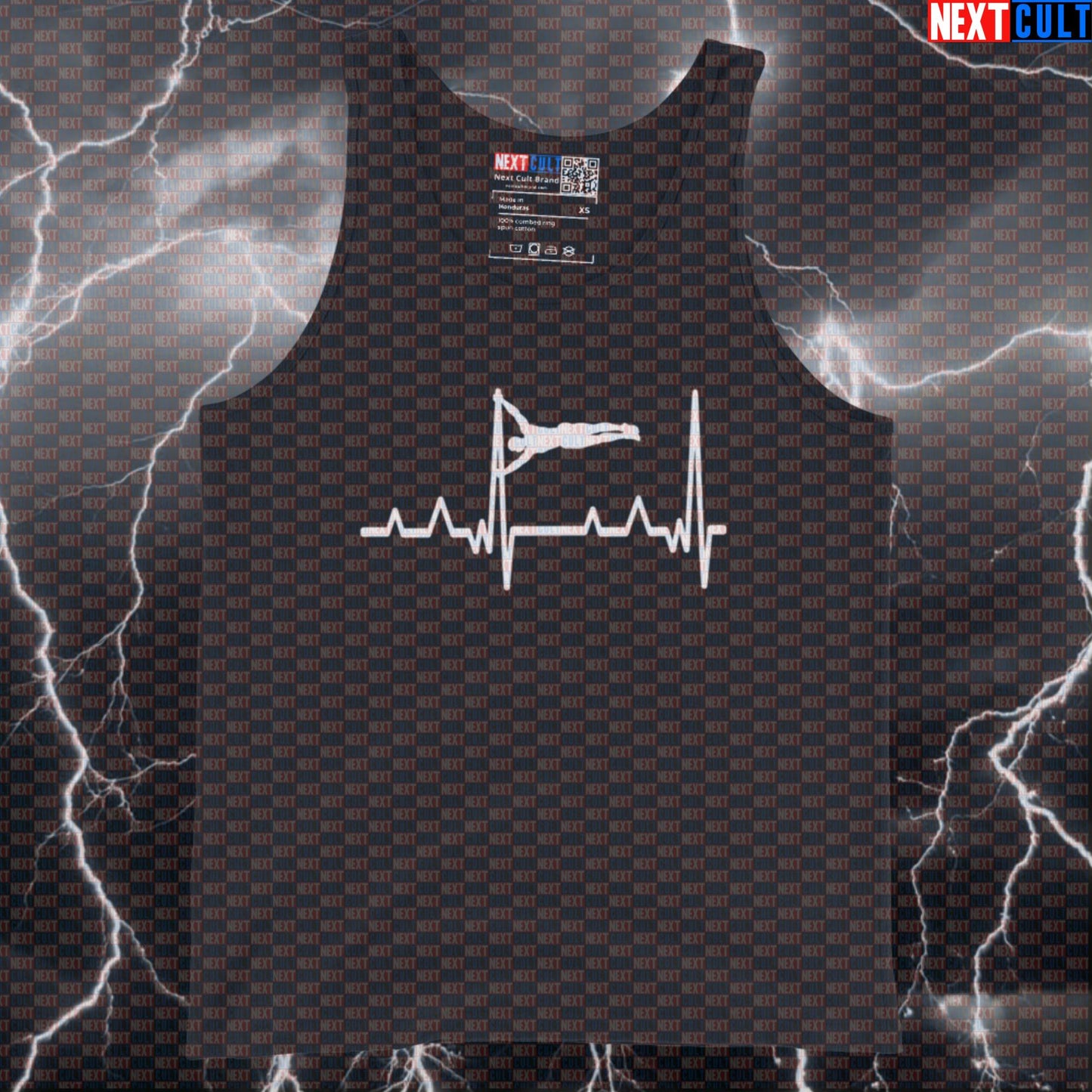 Calisthenics Heartbeat Funny Gym Tank Top Muscle Shirt Athletic Vest Human Flag Fitness Gymbros Training Top Calisthenics Fitness Gym Workout Next Cult Brand