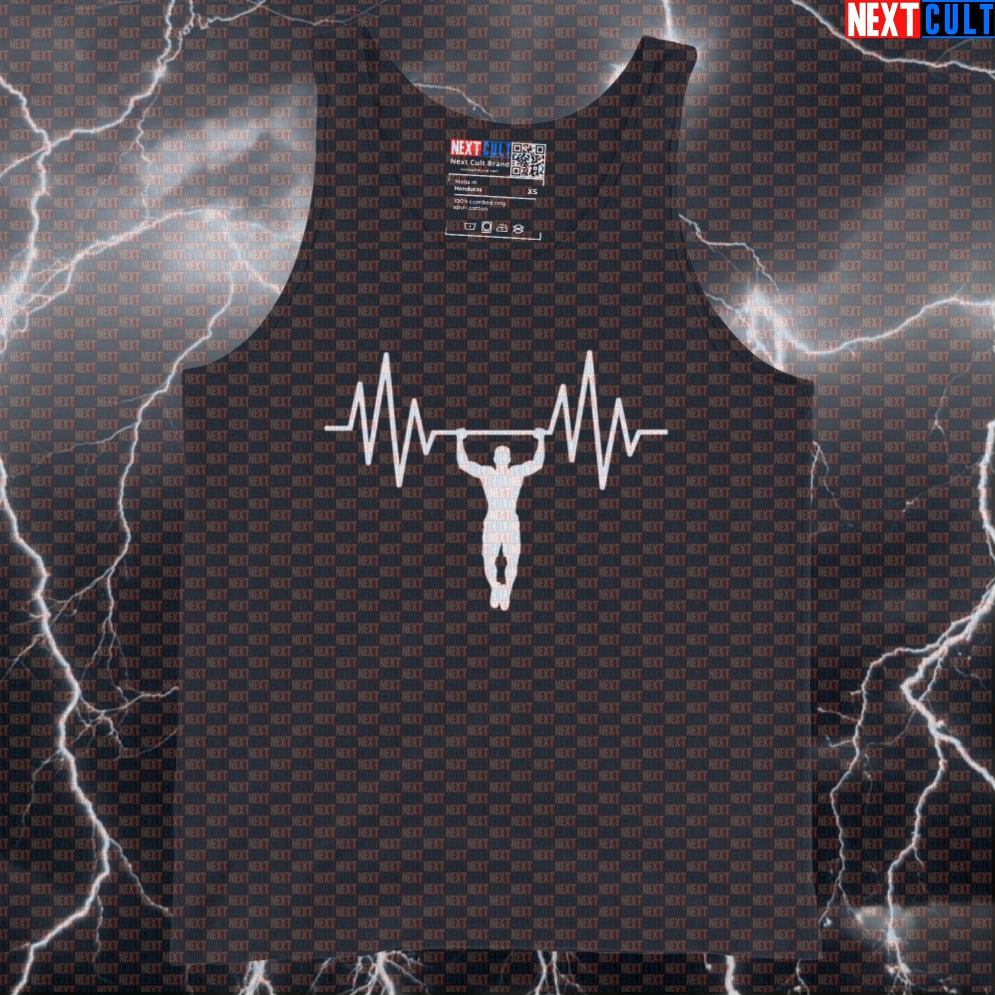 Calisthenics Pullups Heartbeat Funny Gym Tank Top Muscle Shirt Athletic Vest Workout Top for Athletes Tank Tops Next Cult Brand