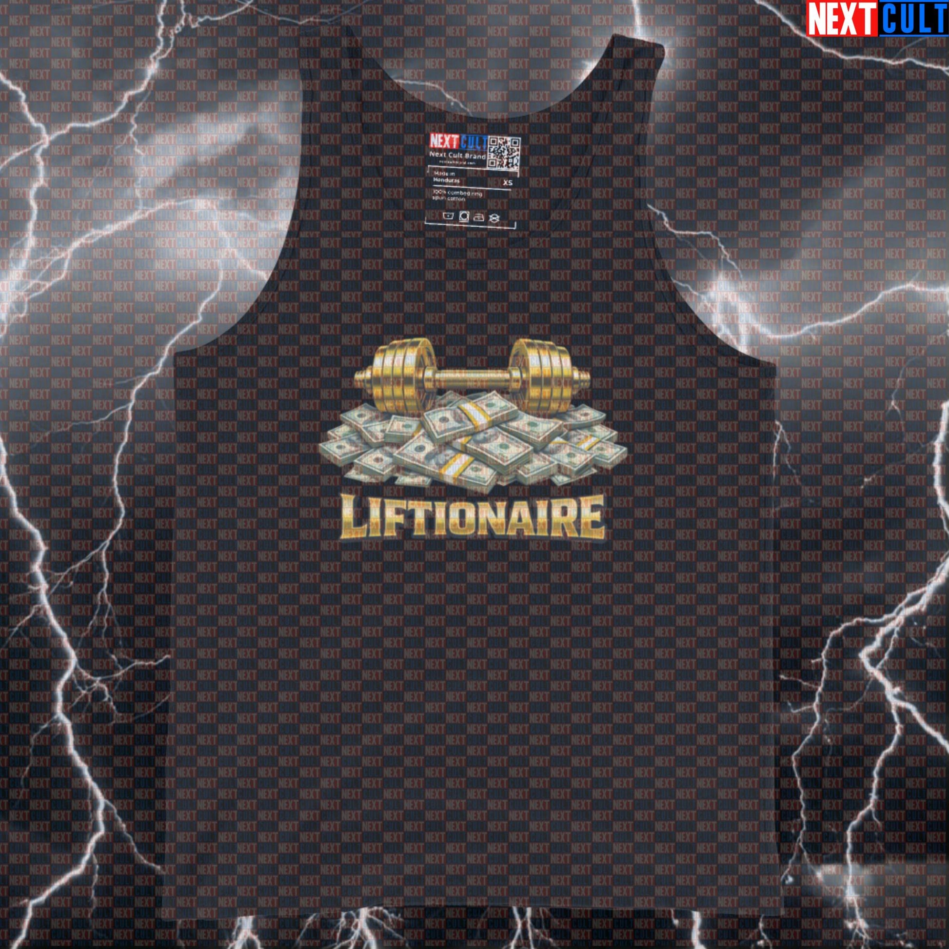 Liftionaire Funny Gym Tank Top Money Barbell Meme Workout Tank Top Bodybuilding Fitness Muscle Shirt Tank Tops Next Cult Brand