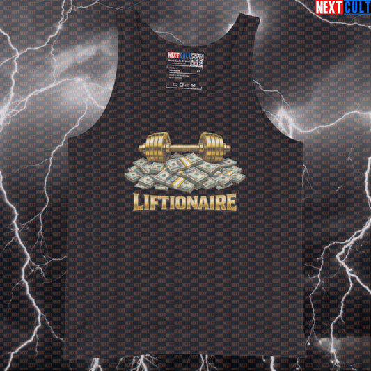 Liftionaire Funny Gym Tank Top Money Barbell Meme Workout Tank Top Bodybuilding Fitness Muscle Shirt Tank Tops Next Cult Brand