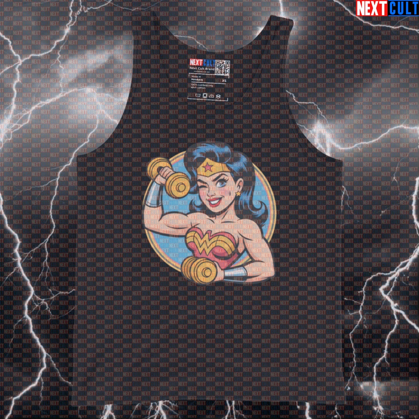 Funny Wonder Woman Gym Tank Top Muscle Shirt Athletic Vest for Superhero Workout Gains Tank Tops Next Cult Brand
