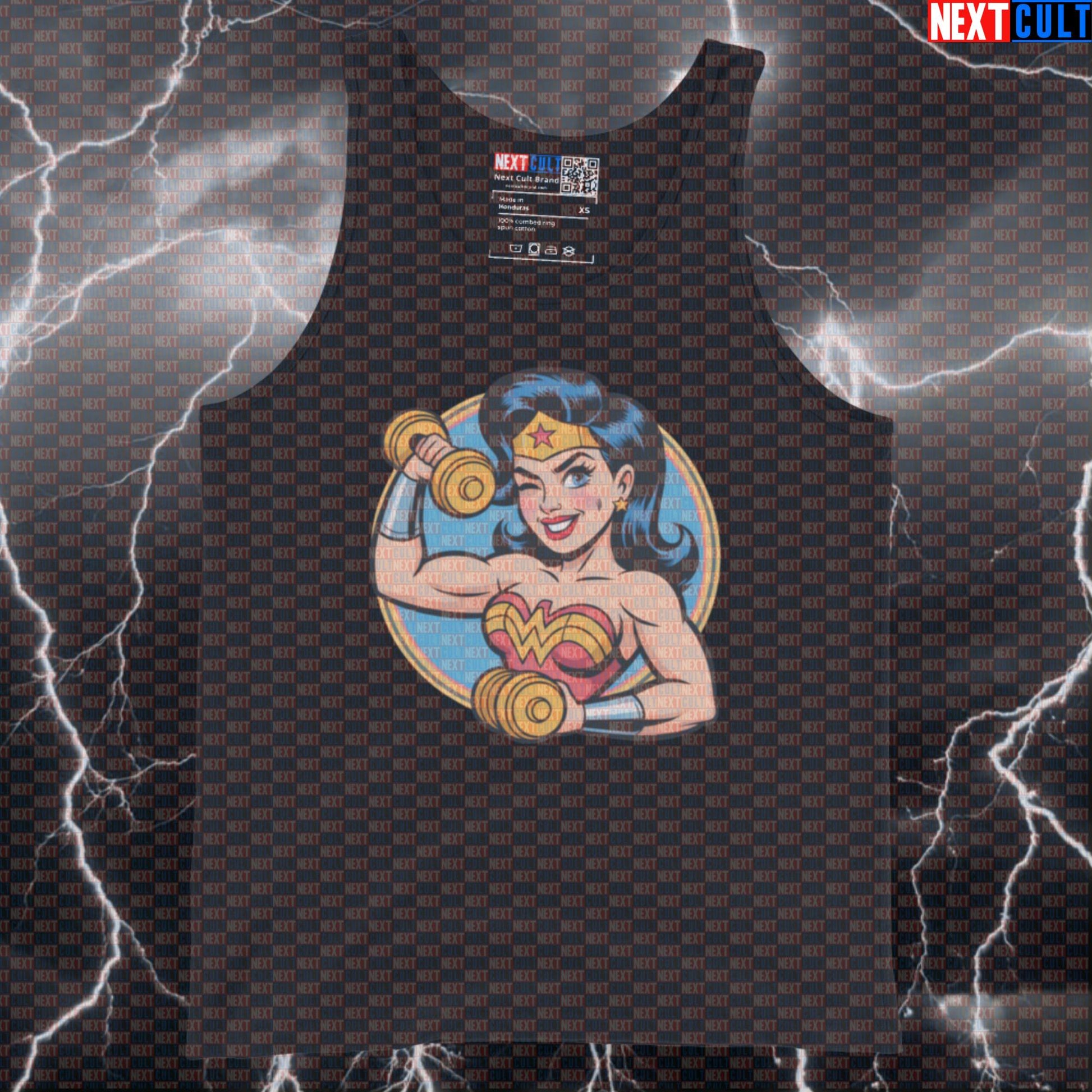 Funny Wonder Woman Gym Tank Top Muscle Shirt Athletic Vest for Superhero Workout Gains Tank Tops Next Cult Brand