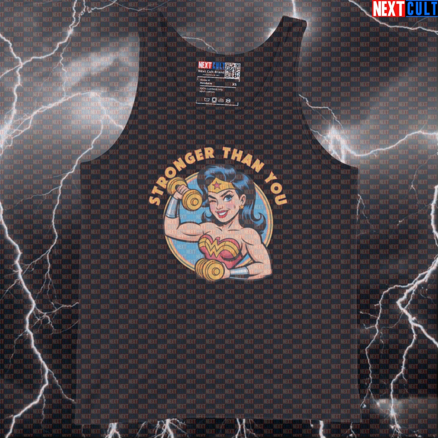 Stronger Than You Funny Gym Tank Top Wonder Woman Inspired Muscle Shirt Athletic Vest Tank Tops Next Cult Brand