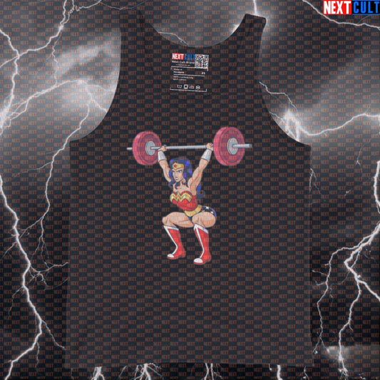 Wonder Snatch Wonder Woman Olympic Weightlifting Funny Gym Tank Top Superlift Snatches Workout Tank Top Fitness Meme Muscle Shirt Tank Tops Bodybuilding Films Fitness Gym Justice League Olympic Weightlifting Superheroes Wonder Woman Workout Next Cult Brand