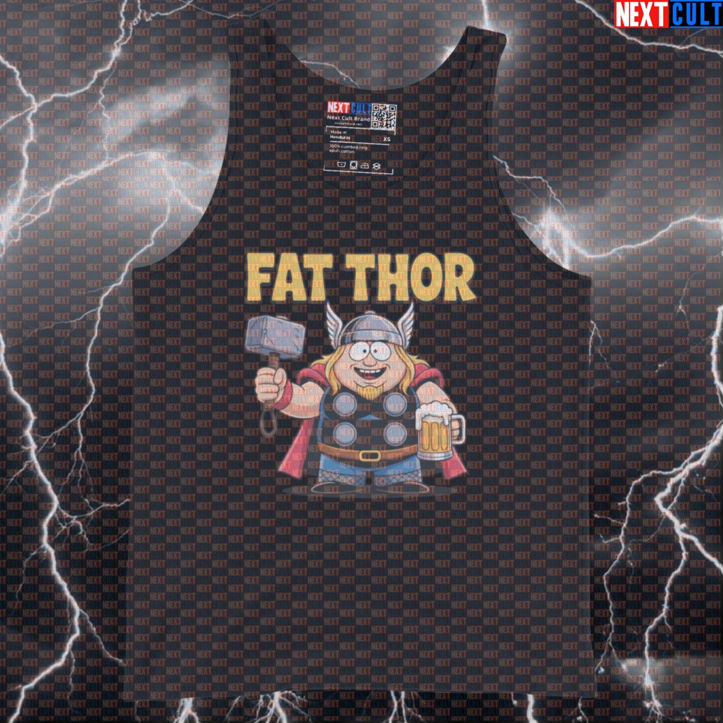 Fat Thor Funny Gym Tank Top Muscle Shirt Beer Workout Vest for Lifters Gymbros Fitness Humor Tank Tops Next Cult Brand