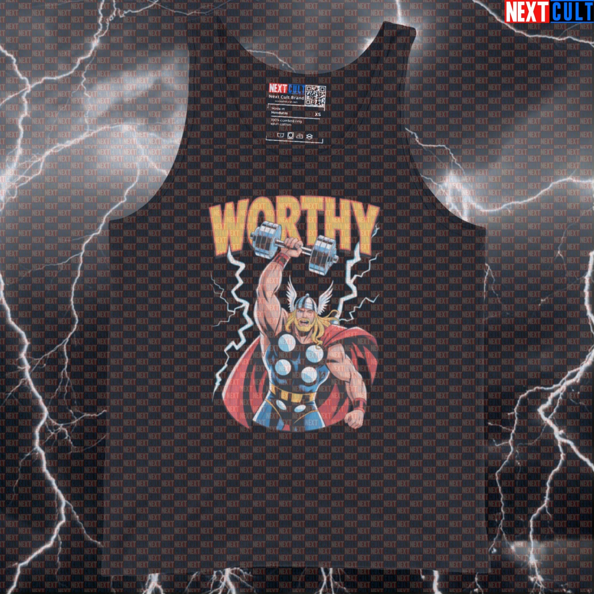 Worthy Gym Hero Thor Funny Gym Tank Top Muscle Shirt Athletic Vest for Lifters Workout Gymbro Comic Strength Fans Tank Tops Next Cult Brand